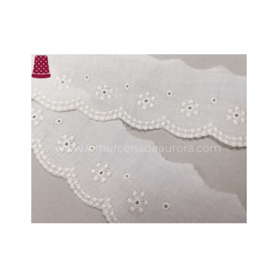 Puntilla de batista bordada (ancho 5cm) Elisa - varios... 2