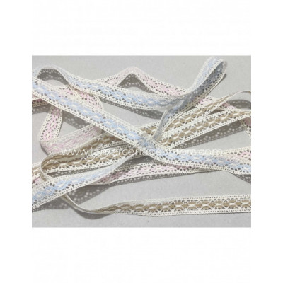 Entredós encaje perlé (ancho 1,3 cm) Perla - varios colores