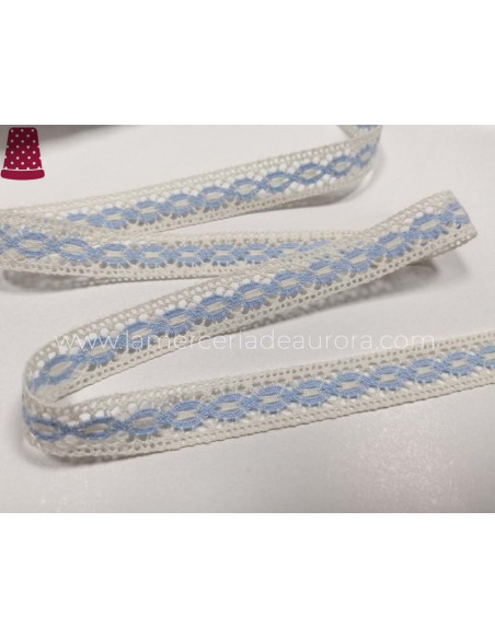 Entredós encaje perlé (ancho 1,3 cm) Perla - varios colores