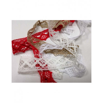 Encaje perlé (ancho 3 cms) Elba - varios colores