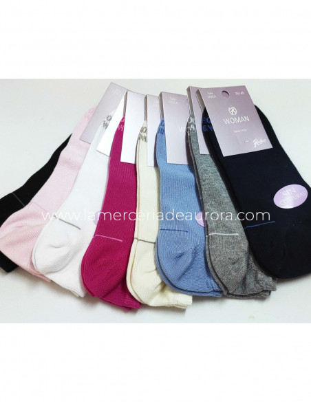Calcetines invisibles mujer algodón sin costuras 6021 de Rodfer - varios colores