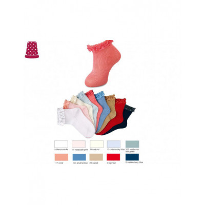 Calcetín corto infantil puntilla 2848 de Carlomagno -... 2