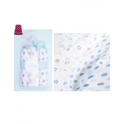 Gasitas bebé (3 unidades) lunares y estrellas azules