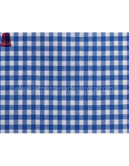 Tela vichy cuadros - AZULÓN