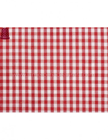 Tela vichy cuadros - ROJO