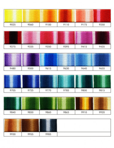 Carta colores matizados perlé FINCA