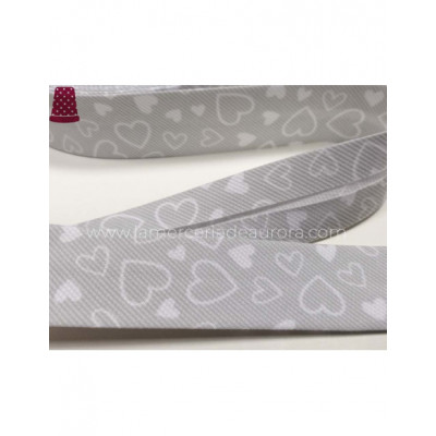 Bies fantasía 30mm piqué corazones - varios colores 2