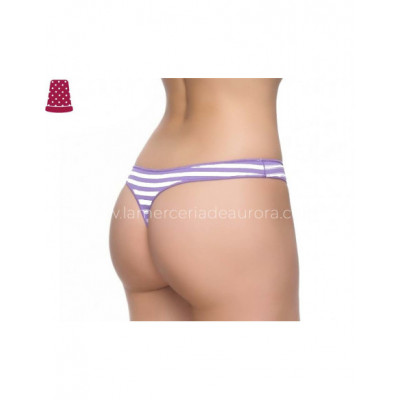 Tanga bajo fantasía rayas de Naiara - varios colores