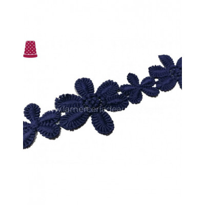 Galón guipur bordado flores (ancho 5,5cm) - varios colores 2