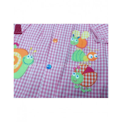 Baby colegio cuadros ROSA "Caracol e insectos" 2