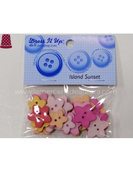 Botones Island Sunset (25 piezas) de Dress It Up