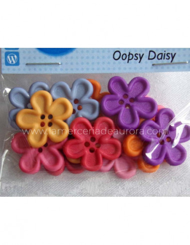 Botones Oopsy Daisy (12 piezas) de Dress It Up