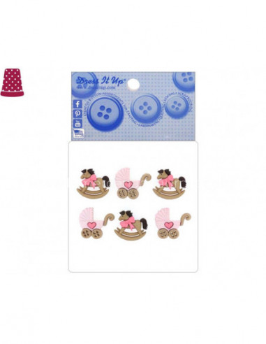 Botones decorativos Horse & Duggy Girl (6...