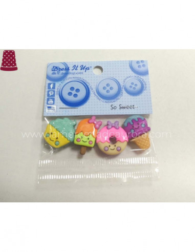 Botones So Sweet (4 piezas) de Dress it up