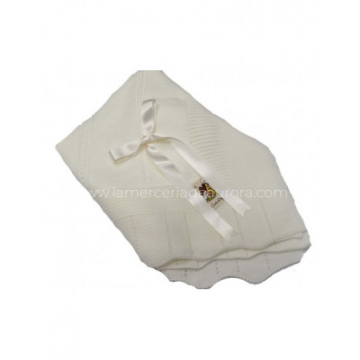 Chal-Toquilla bebé de lana Picos La Casita de Pepito -... 2