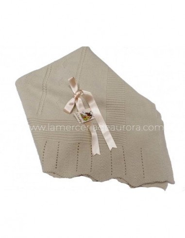 Chal-Toquilla bebé de lana Picos La Casita de Pepito - ARENA