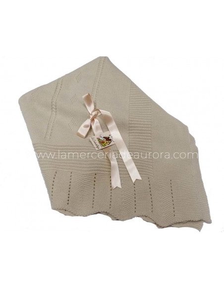 Chal-Toquilla bebé de lana Picos La Casita de Pepito - ARENA