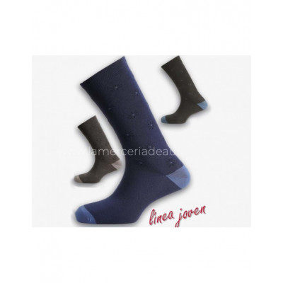 Calcetín caballero de algodón sin costuras Estrellas de...