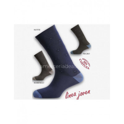 Calcetín caballero de algodón sin costuras Estrellas de... 2