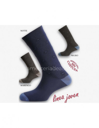Calcetín caballero de algodón sin costuras...