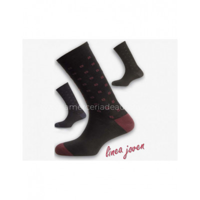 Calcetín caballero de algodón sin costuras Marco de...