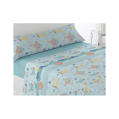 Sábanas invierno coralina infantiles Helicópteros