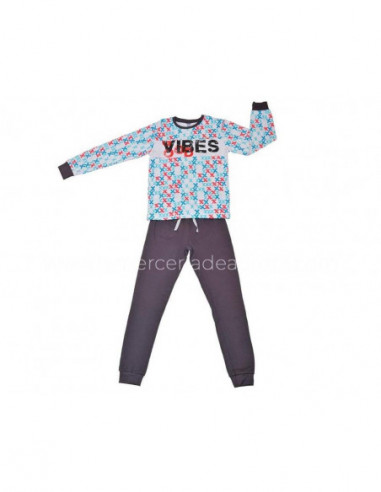 Pijama niño algodón interlock Vibes de Tobogán