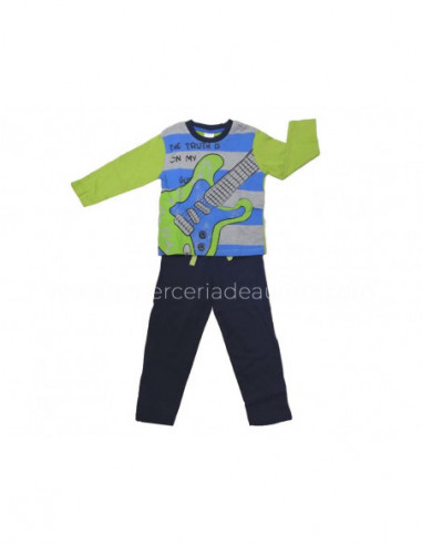 Pijama niño algodón interlock Guitarra de Tobogán