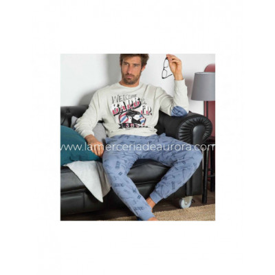 Pijama largo de hombre Welcome to de Barber de Muydemi