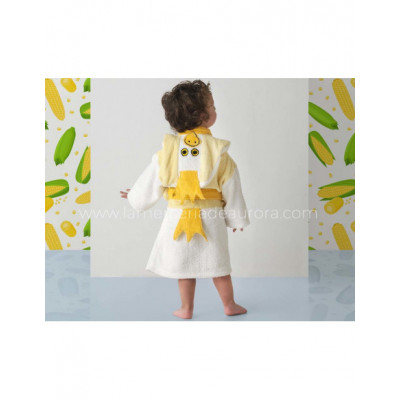 Albornoz algodón infantil con capucha Chick (2-6 años)