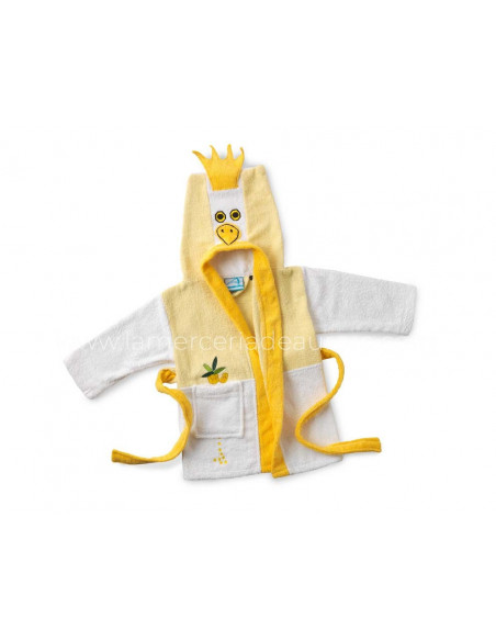 Albornoz algodón infantil con capucha Chick (2-6 años)