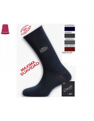Calcetín caballero modal liso sin costuras 35...