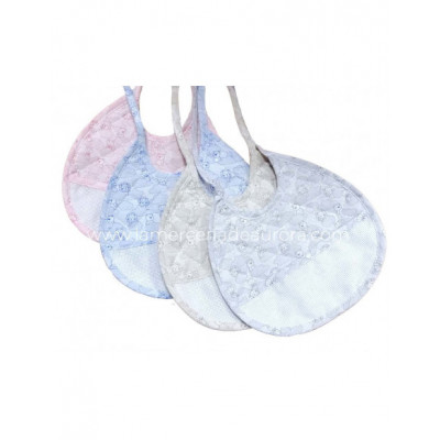 Babero acolchado redondo para bordar Animales - varios...