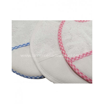 Babero redondo de rizo r/n para bordar de Lecco - varios... 2