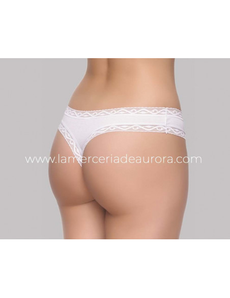 Tanga bajo algodón puntilla 237 de Naiara - varios colores