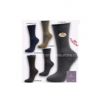 Calcetín mujer algodón puño rulo 2301 de Rodfer - varios... 2