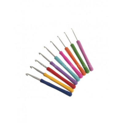 Agujas ganchillo mango ergonónico (9 unidades) 56810 de Pony