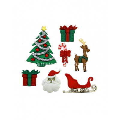 Botones decorativos Christmas Eve (7 uds) de Dress it up