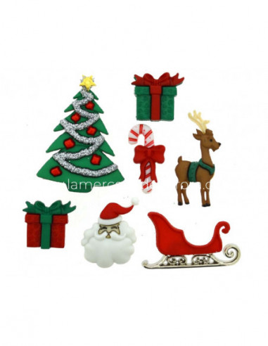 Botones decorativos Christmas Eve (7 uds) de Dress it up