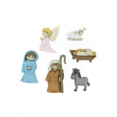 Botones decorativos Nativity (6 piezas) de Dress it up