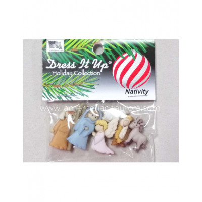 Botones decorativos Nativity (6 piezas) de Dress it up 2