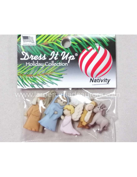 Botones decorativos Nativity (6 piezas) de Dress it up