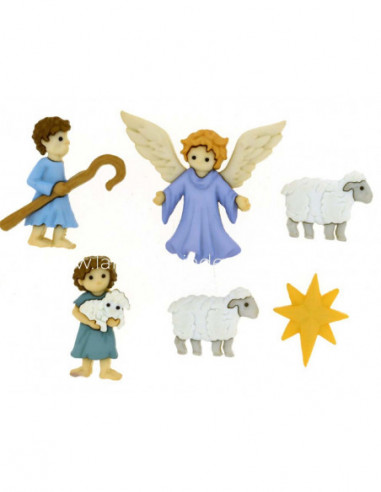 Botones decorativos The Good Shepherd (6 unidades) de Dress it up