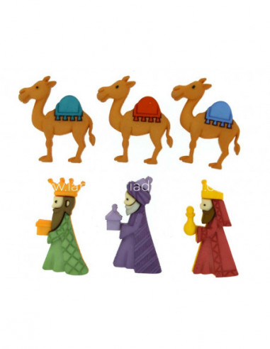Botones decorativos We Three Kings (6 piezas) de Dress it up