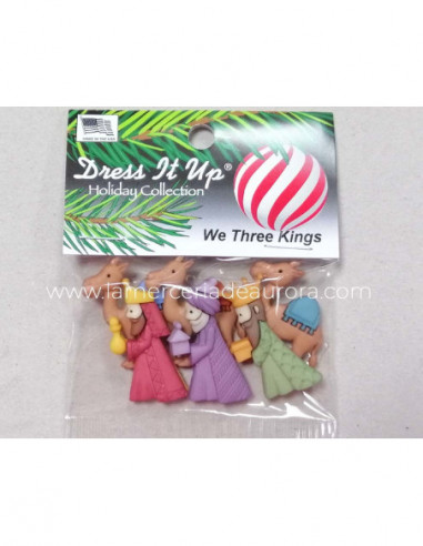 Botones decorativos We Three Kings (6 piezas)...