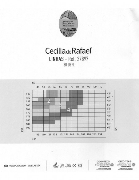 Panty fantasía Linhas 30 DEN de Cecilia de Rafael