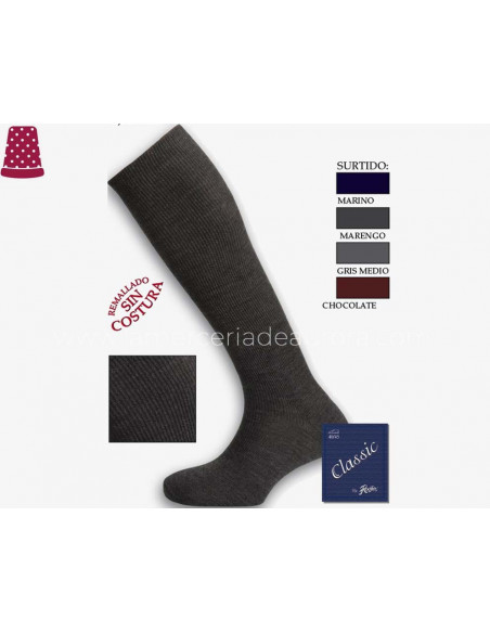 Calcetín caballero alto canalé 503 de Rodfer - varios colores