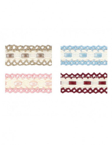 Entredós pasacintas con piquillo (ancho 2,cm) -...