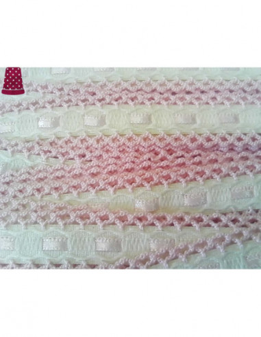 Entredós pasacintas con piquillo (ancho 2,cm) -...