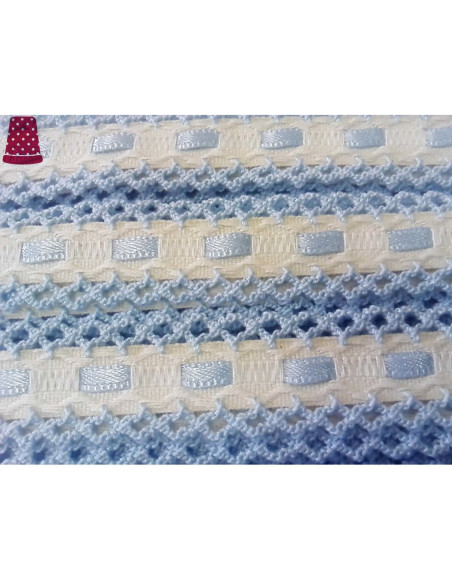 Entredós pasacintas con piquillo (ancho 2,cm) - varios colores